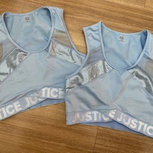 JUSTICE GIRLS 2 PACK OF ATHLETIC SPORTS BRAS
